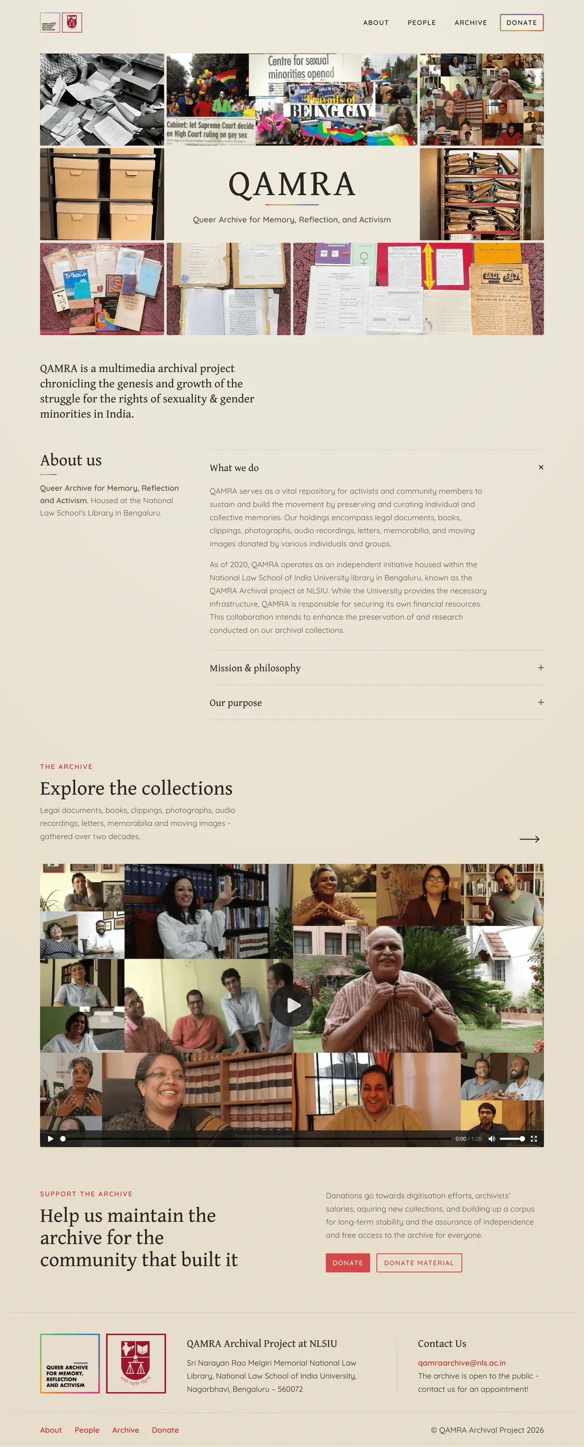 Archive homepage